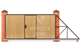 Откатные ворота 8 метров 8000×1800 ЗМК-8133