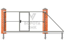Ворота для забора 2250×2550 ЗМК-7481