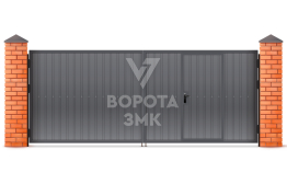Распашные ворота 2750×2250 из профильной трубы ЗМК-5355
